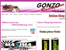 Tablet Screenshot of gonzo-racing.com